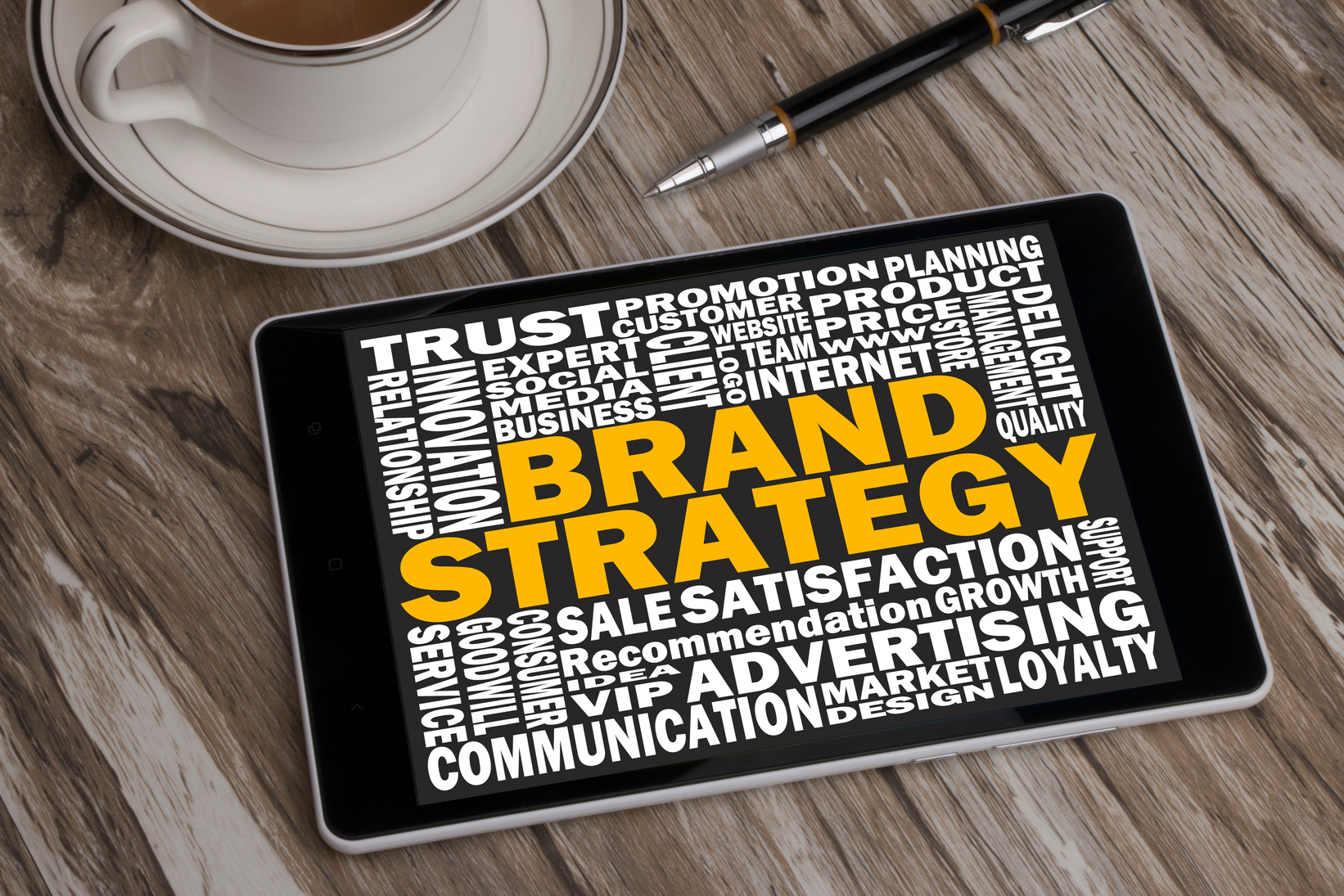 brand strategy word cloud